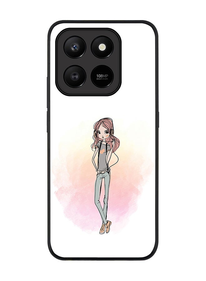 Stylizedd غطاء ذكي رفيع لهاتف Honor X7d 4G / X7d 5G / 400 ، حماية كاميرا ، غطاء هاتف مضاد للصدمات - الفتاة المجاورة - Image 1